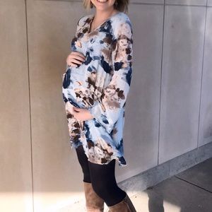 Pink blush Maternity Dress.